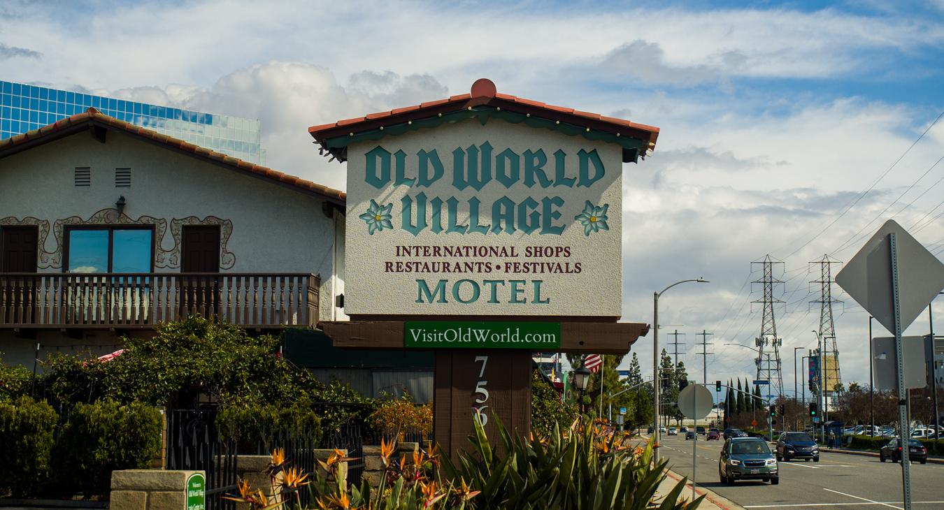 Old World Village Street Sign